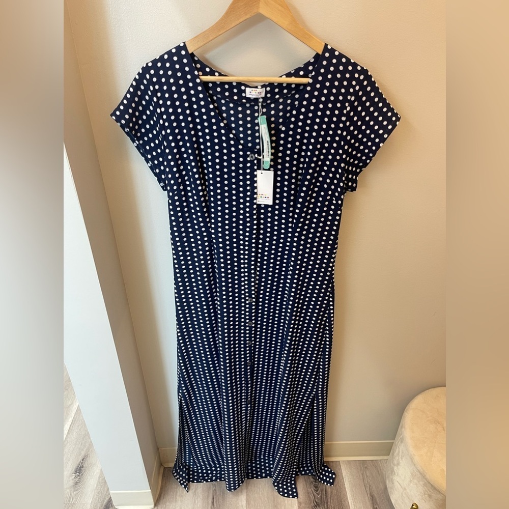 New w/ tags Katie Sturino Chiara Button‎ Front Maxi Dress